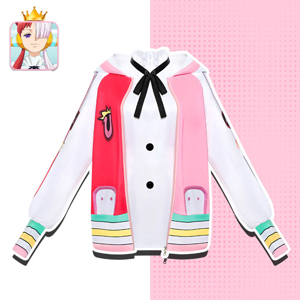 One Piece Film Red Costumes Shanks Daughter Uta Cosplay Set Jacket for Women - Image 3