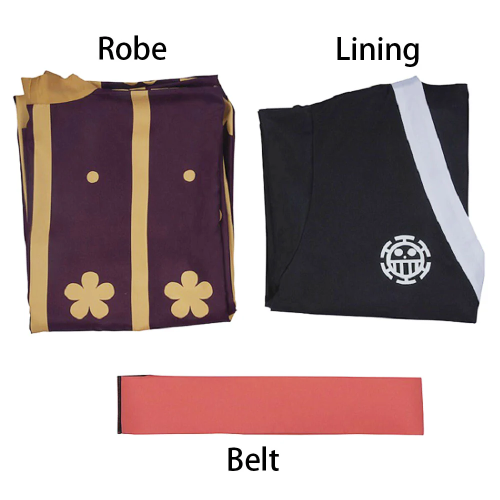 One Piece Wano Country Costumes Roronoa Zoro Luffy Trafalgar Law Cosplay Kimono Set For Men - Image 13
