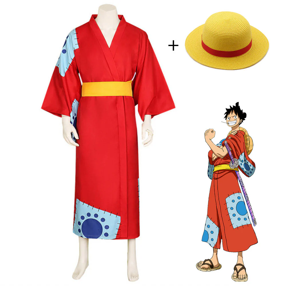 One Piece Wano Country Costumes Roronoa Zoro Luffy Trafalgar Law Cosplay Kimono Set For Men - Image 6