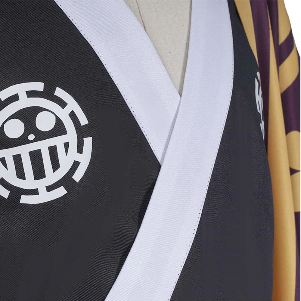 One Piece Wano Country Costumes Trafalgar Law Wanokuni Cosplay Kimono Set For Men - Image 5