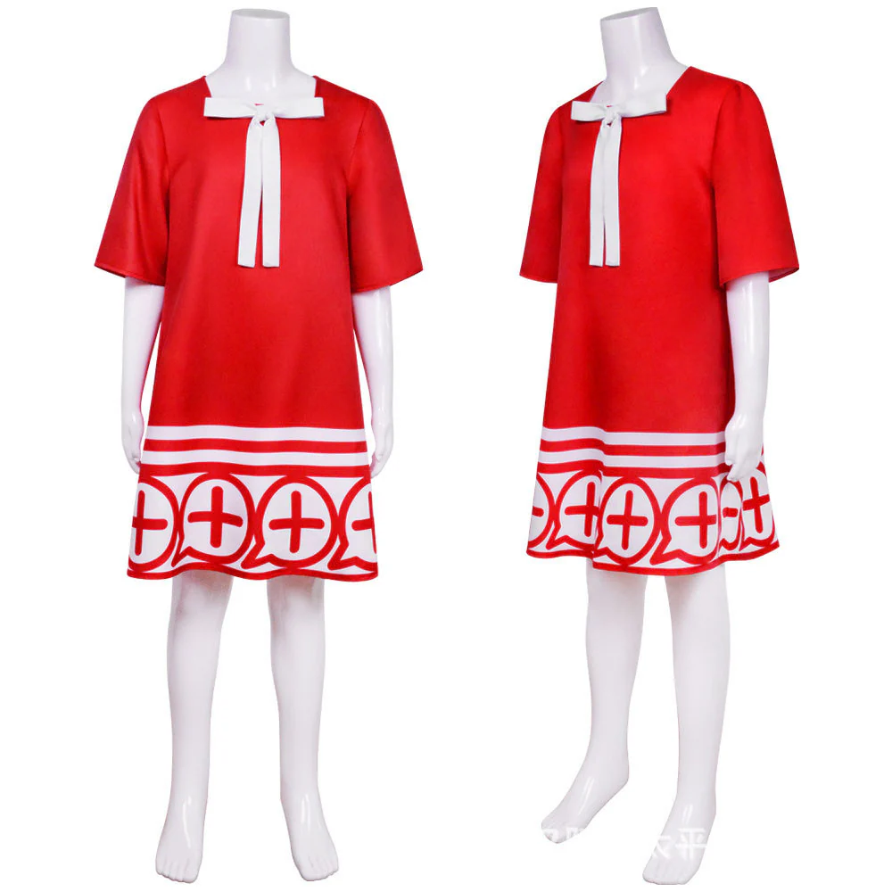Spy x Family Costume Anya Forger Red Cosplay Dress Costume with Accessories for Women and Kids - Image 4