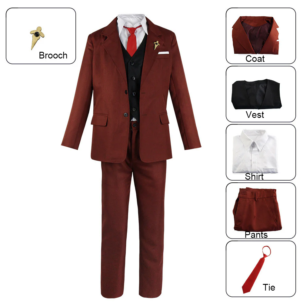 Spy x Family Costume Loid Forger Cosplay Full Outfit Costume with Accessories for Men and Kids - Image 6