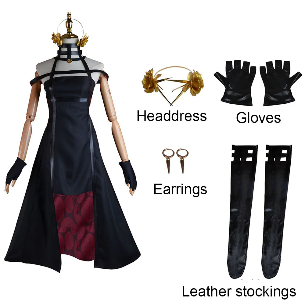 Spy x Family Costume Yor Briar Yor Forger Cosplay Dress Costume with Accessories for Women - Image 4