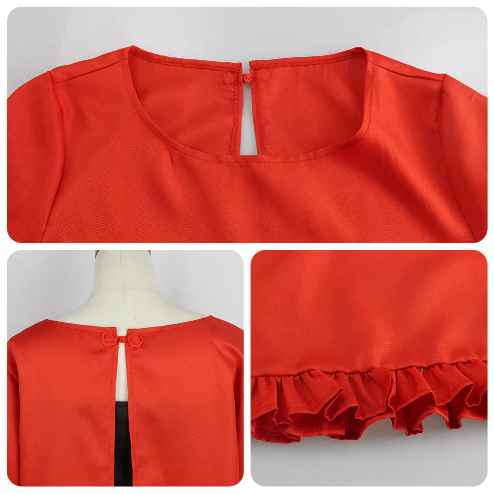 Spy x Family Costume Yor Briar Yor Forger Cosplay Red Suits with Accessories for Women and Kids - Image 6