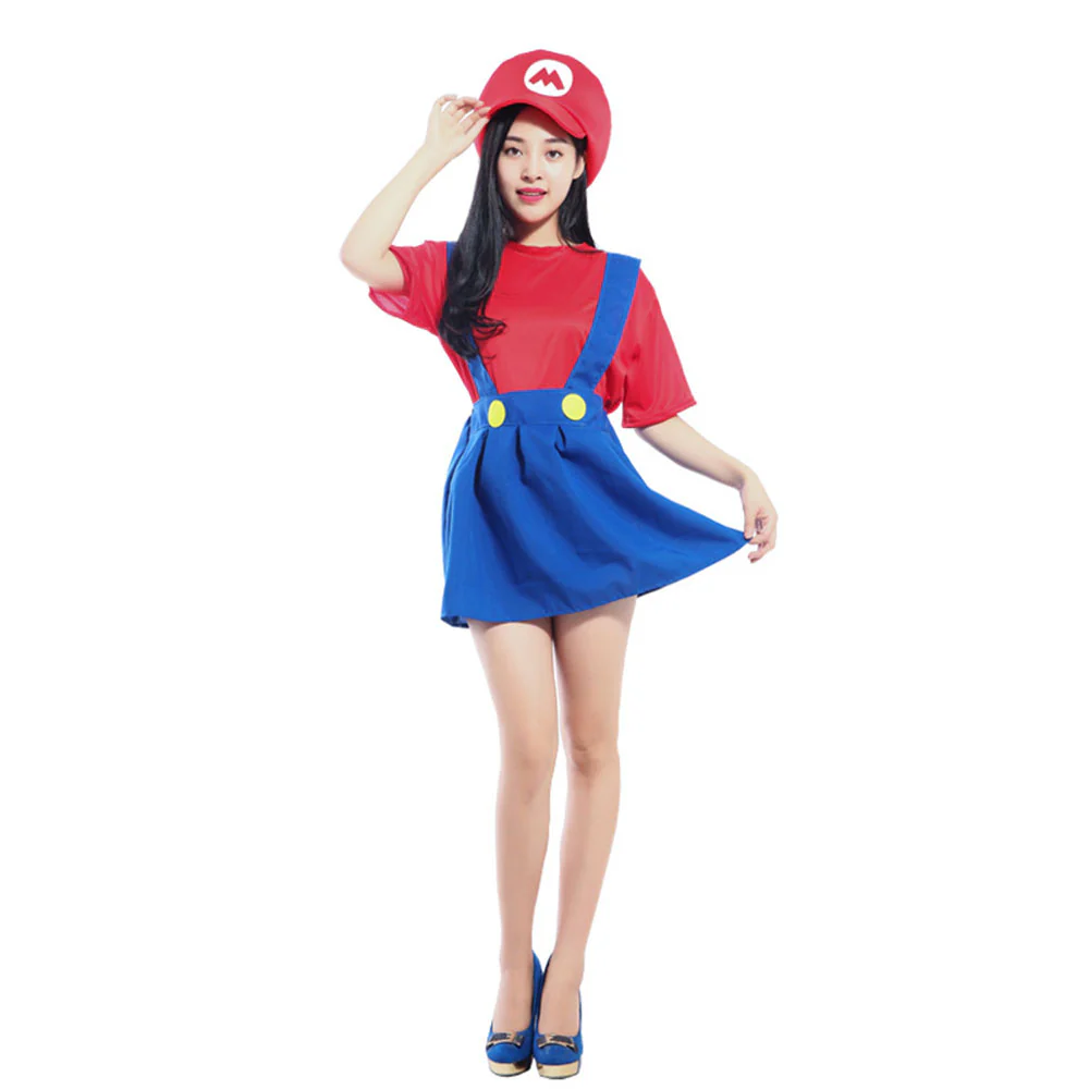Super Mario Costume Super Mario Cosplay Overalls full outfit with Accessories for Adults and Kids - Image 9