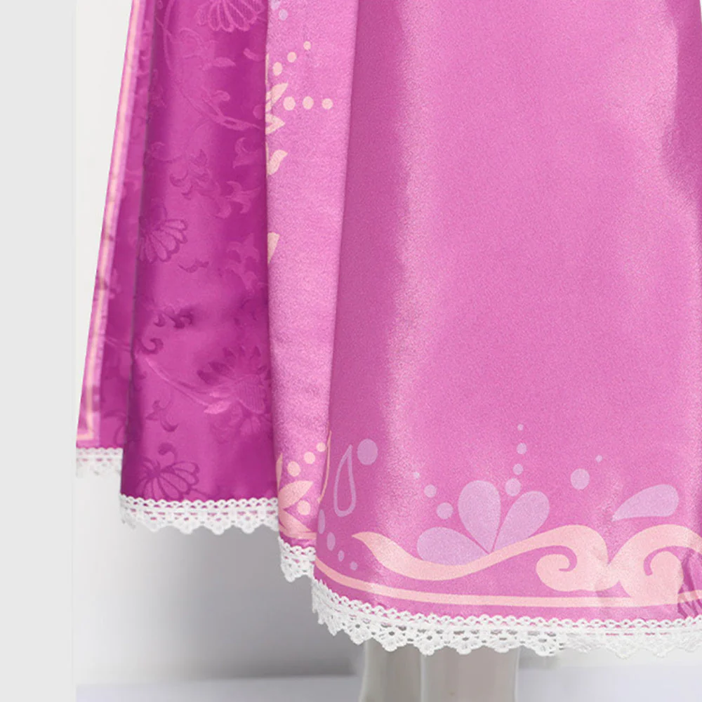 Tangled Costumes Princess Rapunzel Cosplay Pink Dress for Women and Kids - Image 7