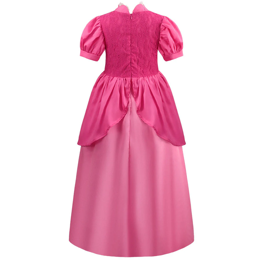 The Super Mario Bros. Movie Princess Peach Cosplay Dress for Women and Kids - Image 5