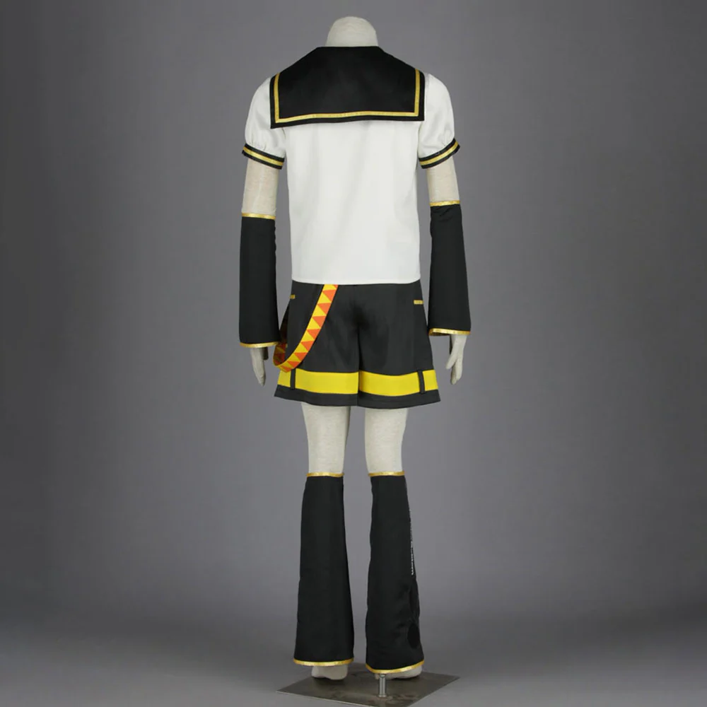 Vocaloid Kagamine Rin Sailor Cosplay Costume with Accessories For Women and Kids - Image 4