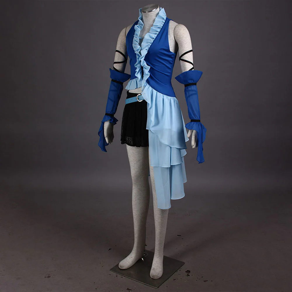 Women and Kids Final Fantasy 10 Costume Yuna Cosplay full Suits with Accessories - Image 3