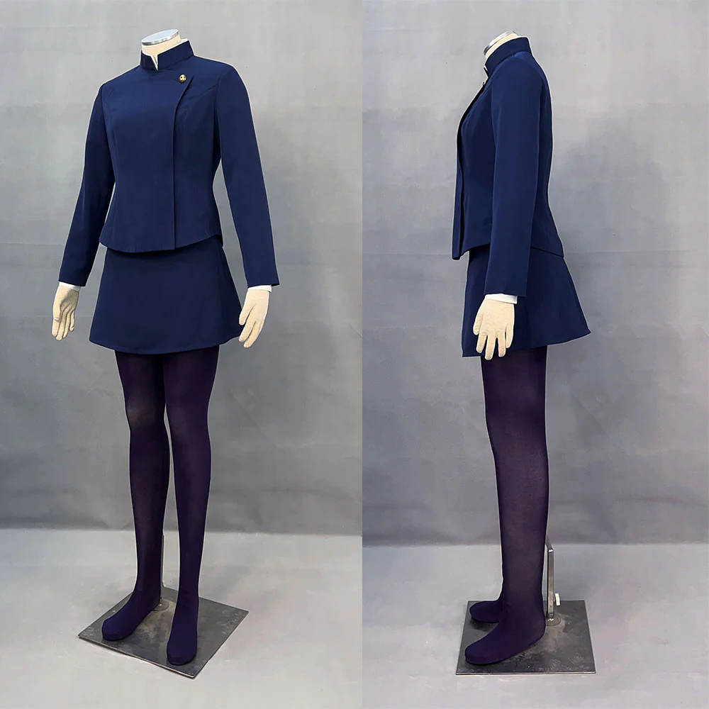 Women and Kids Jujutsu Kaisen Costume Zenin Maki Uniform Cosplay with Stockings - Image 3