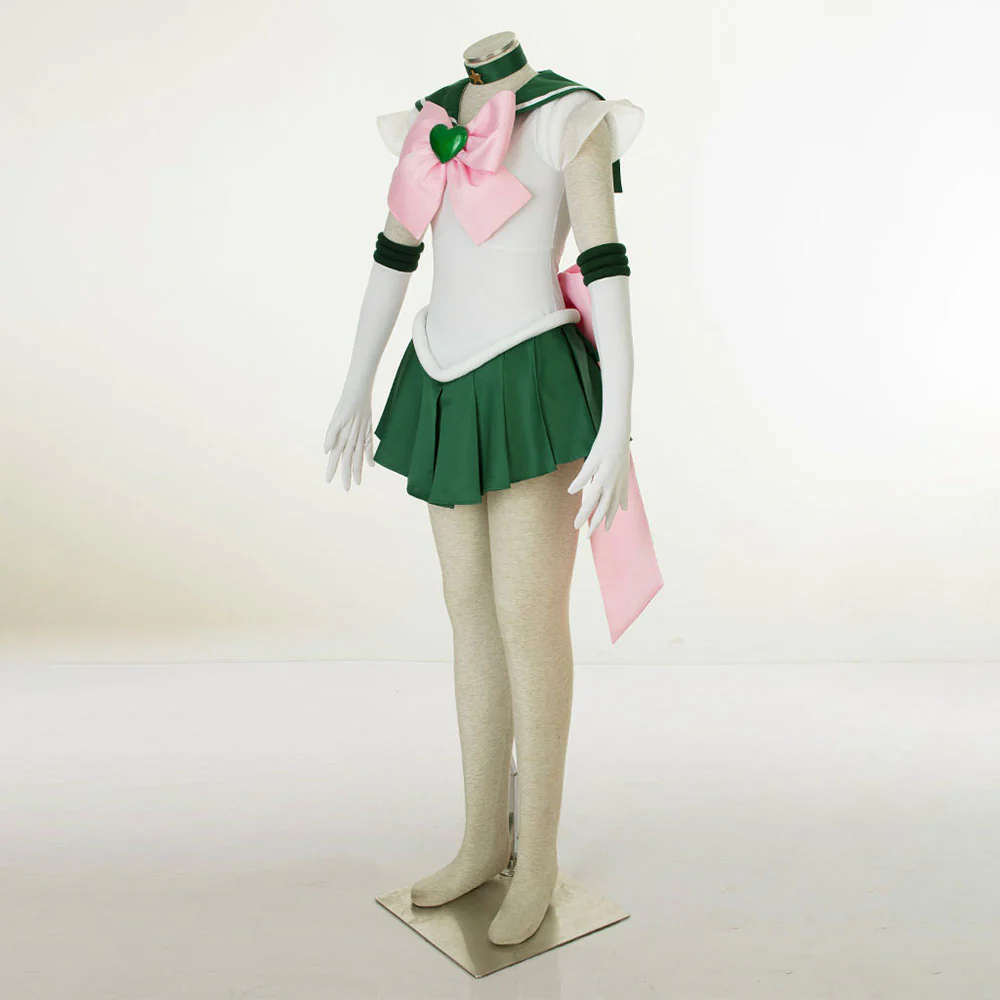 Women and Kids Sailor Moon Super S Costume Sailor Jupiter Kino Makoto Cosplay with Accessories - Image 2