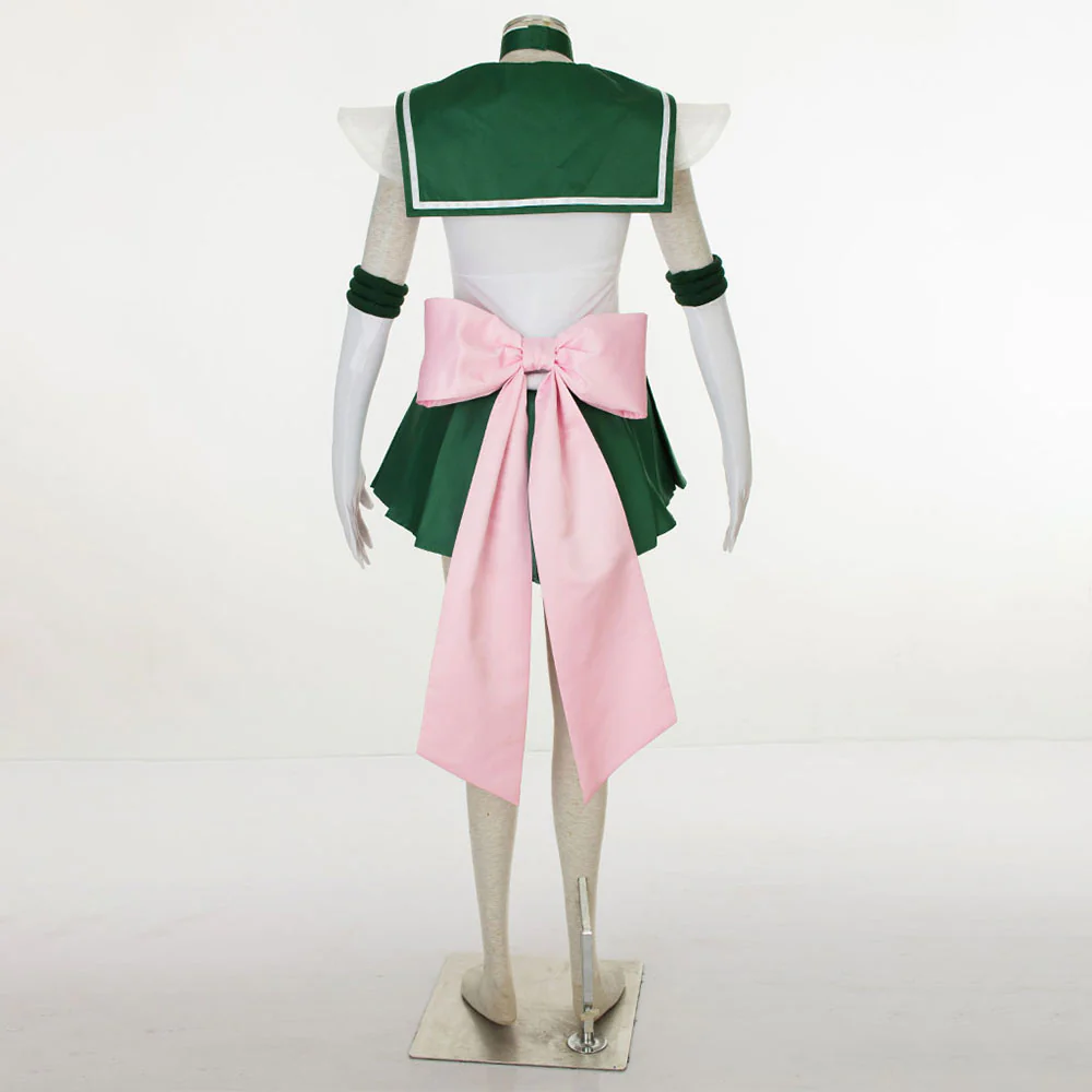 Women and Kids Sailor Moon Super S Costume Sailor Jupiter Kino Makoto Cosplay with Accessories - Image 3