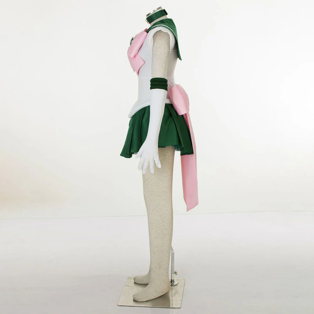 Women and Kids Sailor Moon Super S Costume Sailor Jupiter Kino Makoto Cosplay with Accessories - Image 4