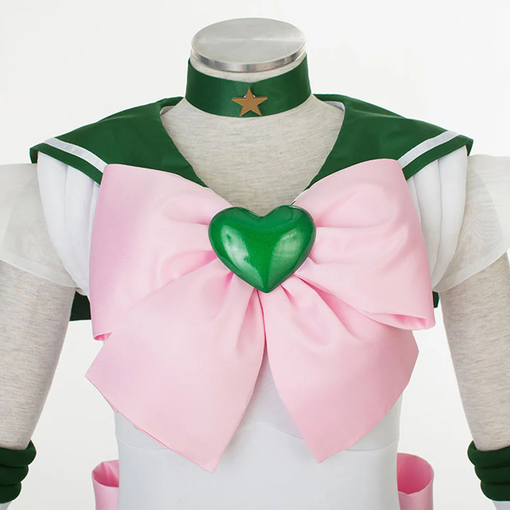 Women and Kids Sailor Moon Super S Costume Sailor Jupiter Kino Makoto Cosplay with Accessories - Image 5