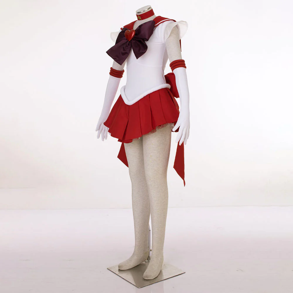 Women and Kids Sailor Moon Super S Costume Sailor Mars Heino Rei Cosplay with Accessories - Image 2