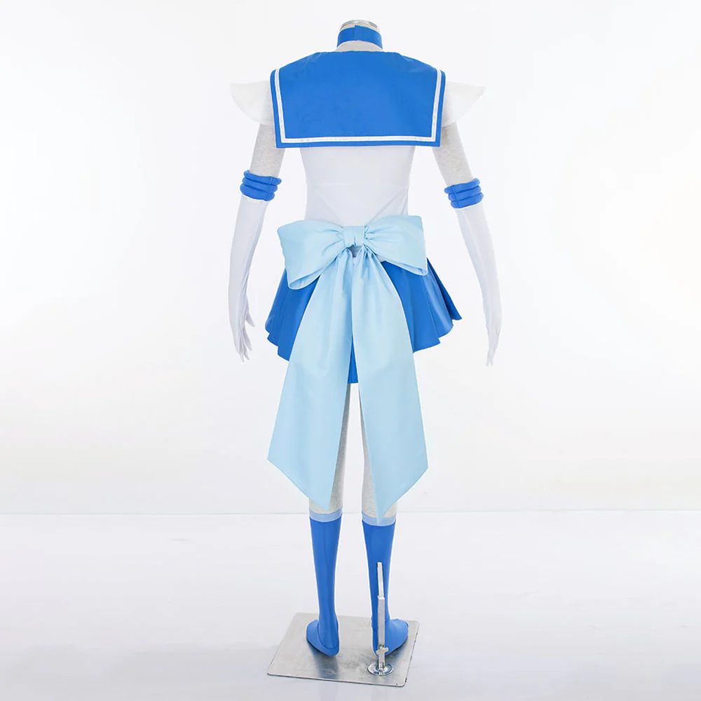 Women and Kids Sailor Moon Super S Costume Sailor Mercury Mizuno Ami Cosplay with Accessories - Image 3