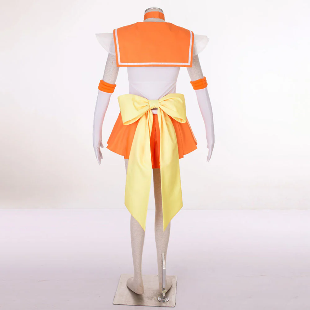 Women and Kids Sailor Moon Super S Costume Sailor Venus Aino Minago Cosplay with Accessories - Image 4