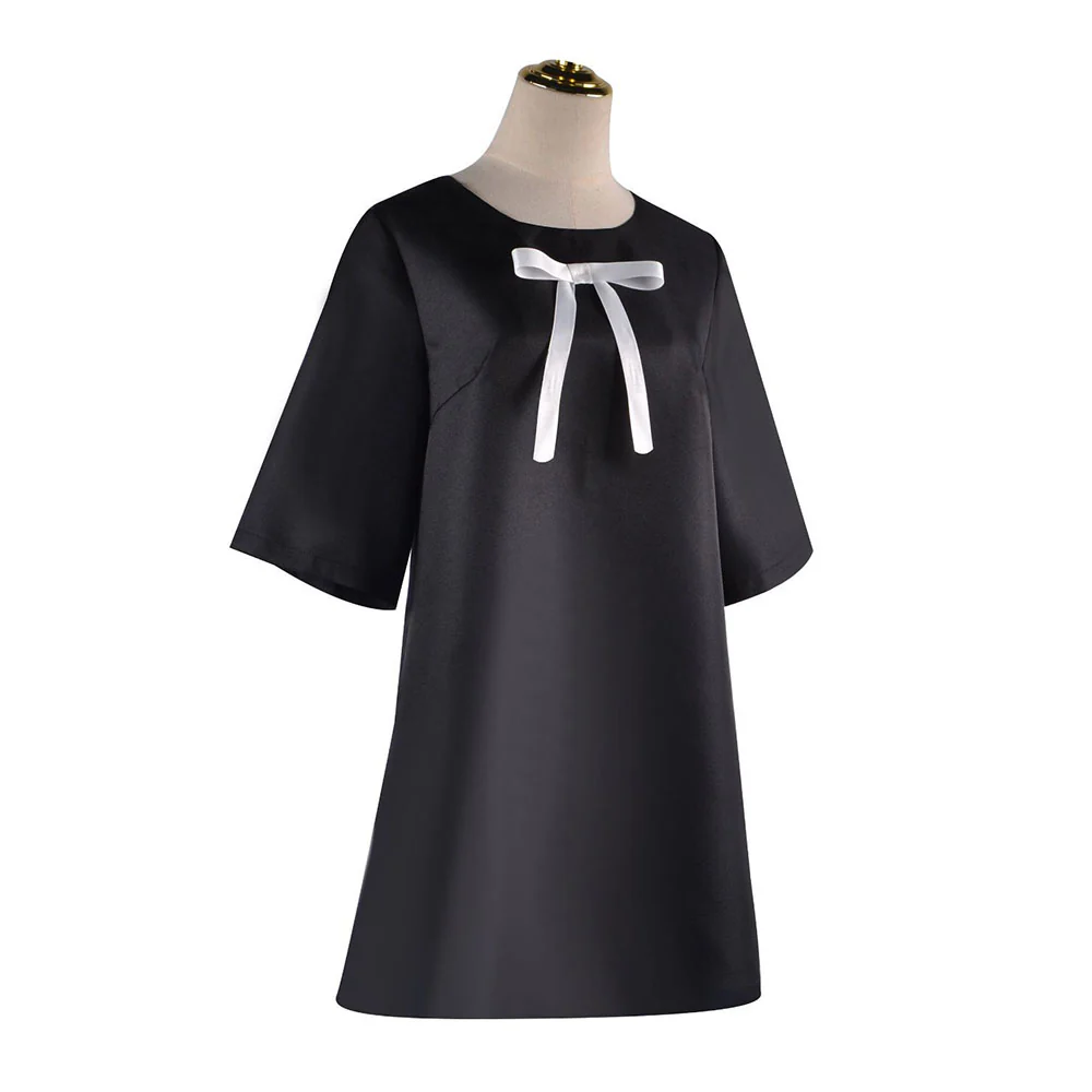 Women and Kids Spy x Family Costume Anya Forger Black Cosplay Dress Costume with Accessories - Image 3